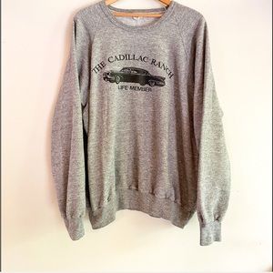 Cadillac ranch vintage made in Canada heather grey oversized crewneck
